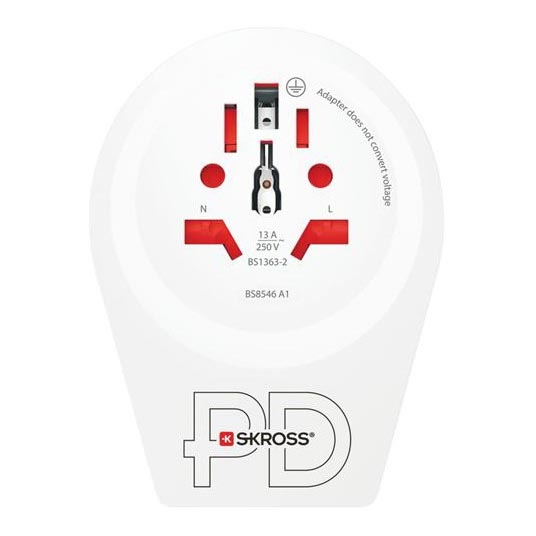 Podróżny adapter Europe USB C20PD dla obcokrajowców w Czechach, USB-C 20W, typ E/F
