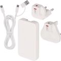 Podróżny adapter USB z wymiennymi wtyczkami GaN 100–250 V