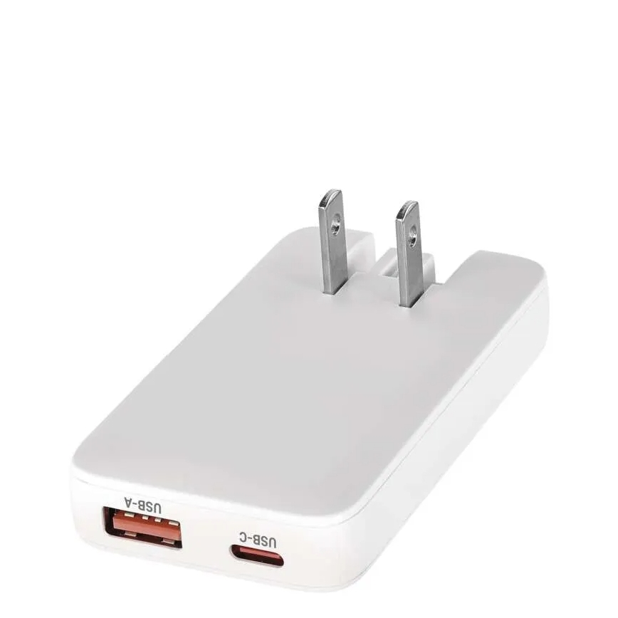 Podróżny adapter USB z wymiennymi wtyczkami GaN 100–250 V