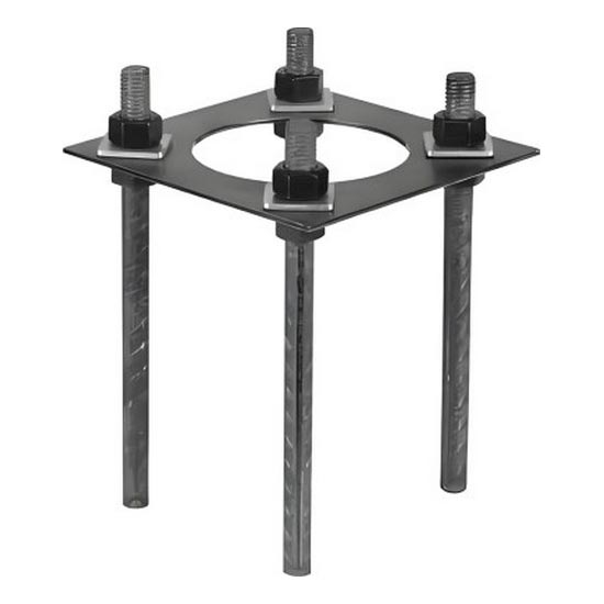 Podstawa montażowa do słupa oświetlenia zewnętrznego BASE 20x20 cm czarna