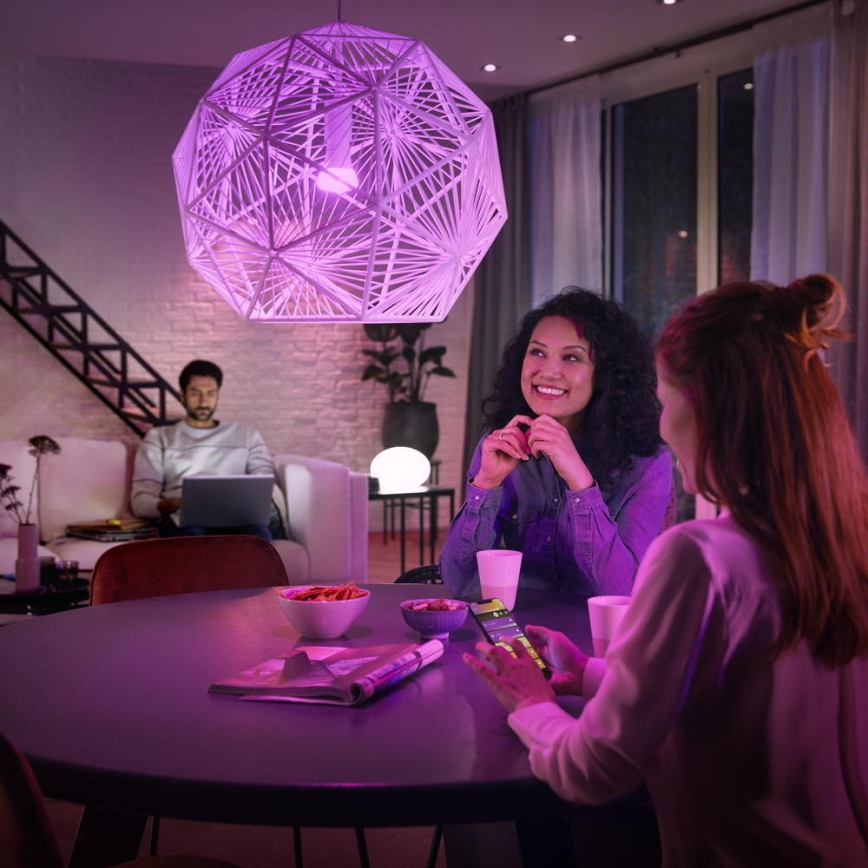 Zestaw startowy Philips Hue WHITE AND COLOR AMBIANCE 3xE27/9W 2000-6500K z mostkiem Hue i bezprzewodowym ściemniaczem