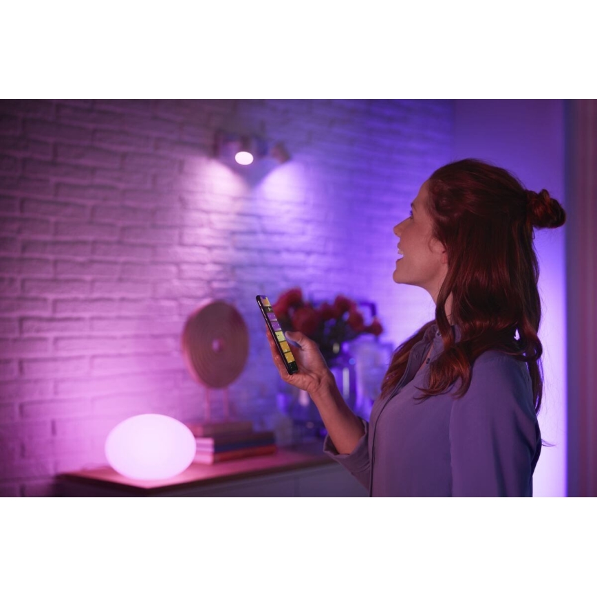 Podstawowy zestaw Philips Hue WHITE AND COLOR AMBIANCE 3xGU10/4,2W 2000-6500K + mostek Hue i ściemniacz
