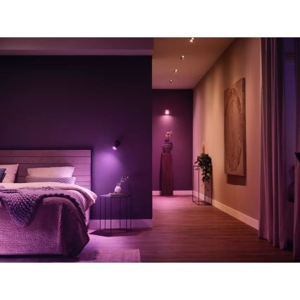Podstawowy zestaw Philips Hue WHITE AND COLOR AMBIANCE 3xGU10/4,2W 2000-6500K + mostek Hue i ściemniacz