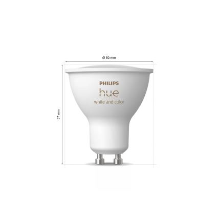 Podstawowy zestaw Philips Hue WHITE AND COLOR AMBIANCE 3xGU10/4,2W 2000-6500K + mostek Hue i ściemniacz