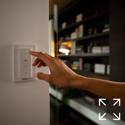 Zestaw startowy Philips Hue WHITE AMBIANCE 2xE27/8W/230V + mostek Hue i przełącznik ściemniacza