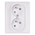 Podwójne gniazdko domowe FRENCH 250V/16A
