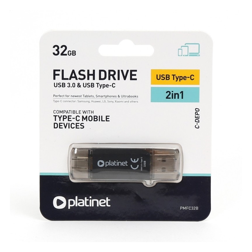Podwójny pendrive USB + USB-C 32 GB