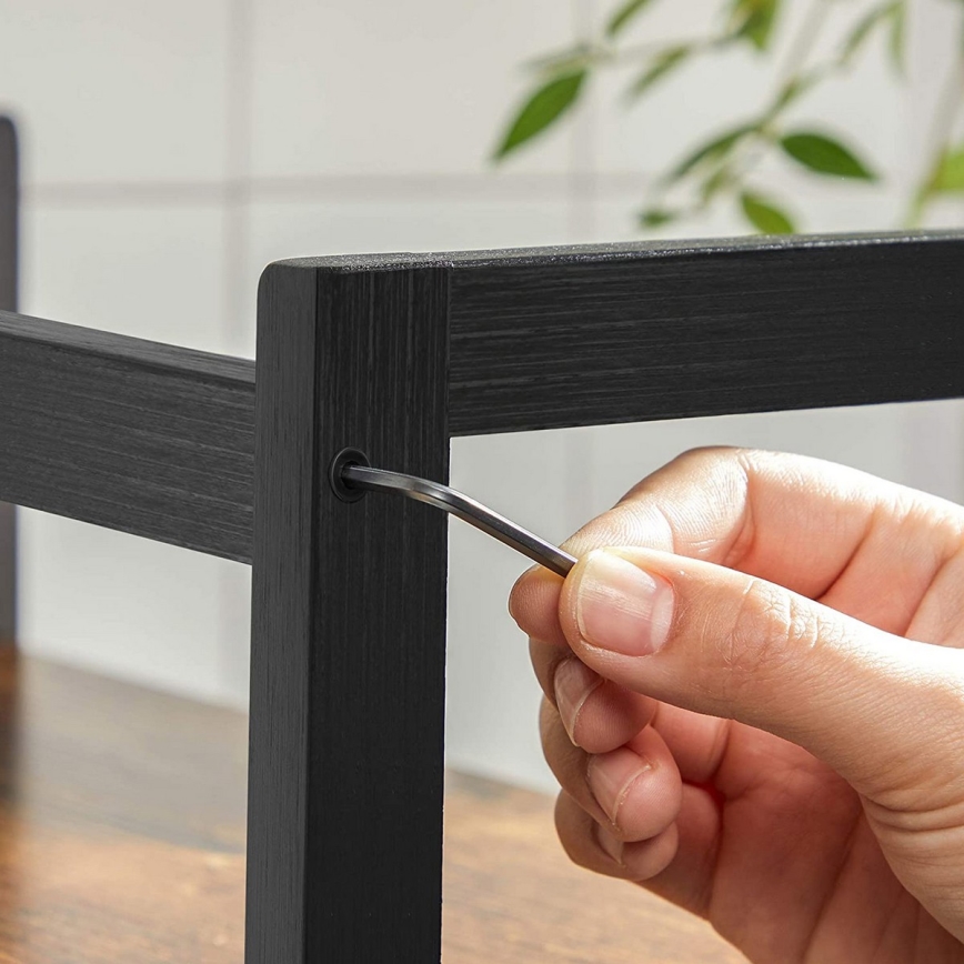 Półka do przechowywania MARGE brązowo-czarna