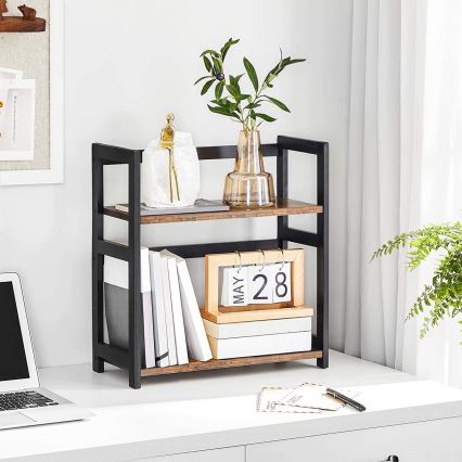 Półka do przechowywania MARGE brązowo-czarna