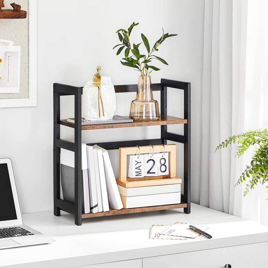 Półka do przechowywania MARGE brązowo-czarna