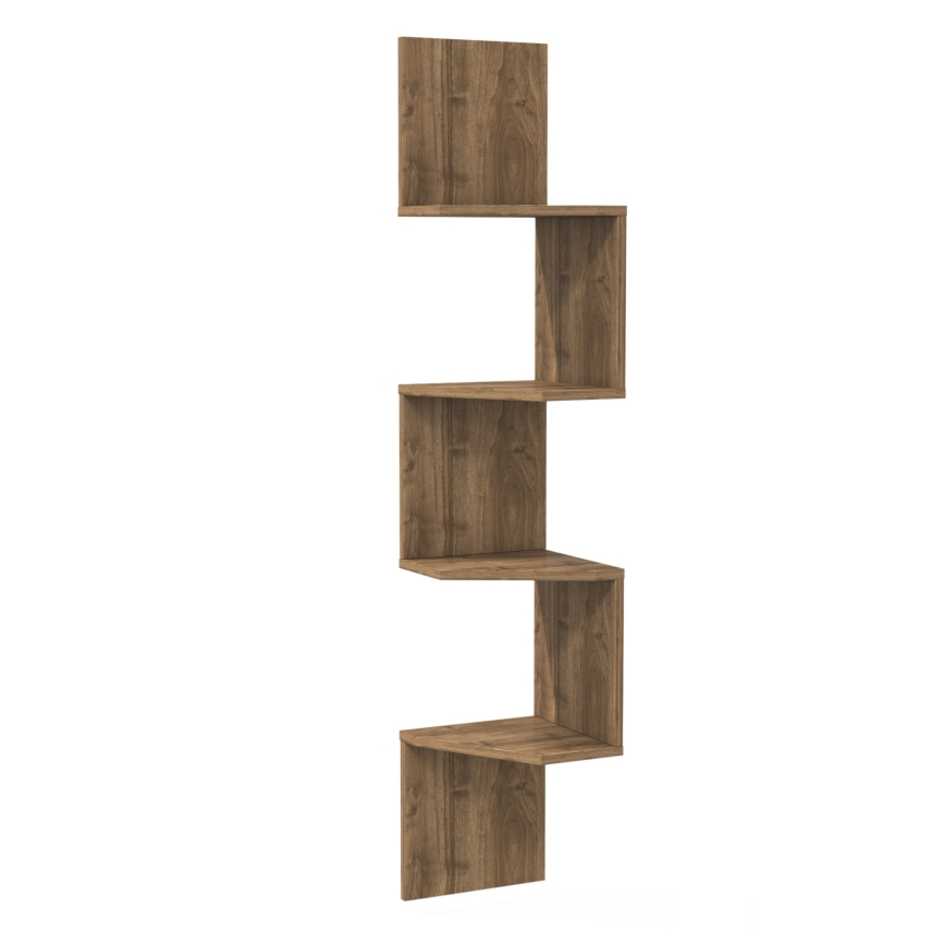 Półka narożna DESALDO 155,2x29,6 cm brązowa