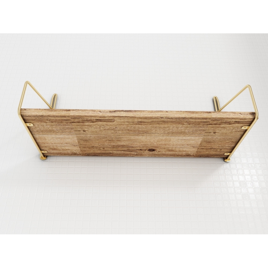 Półka ścienna 45x16 cm dąb/złoty