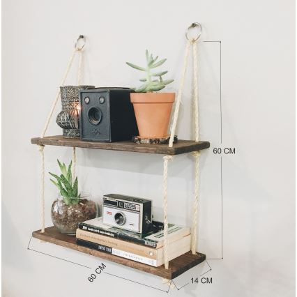 Półka ścienna 60x60 cm świerk