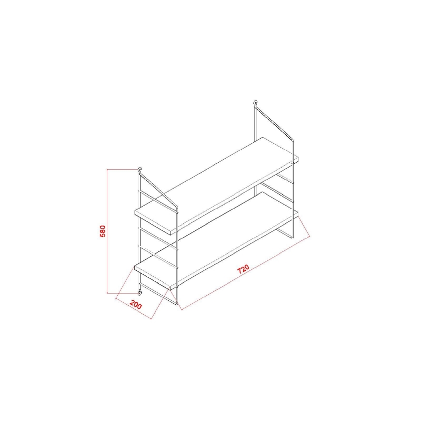 Półka ścienna ARMONI 58x72 cm biała