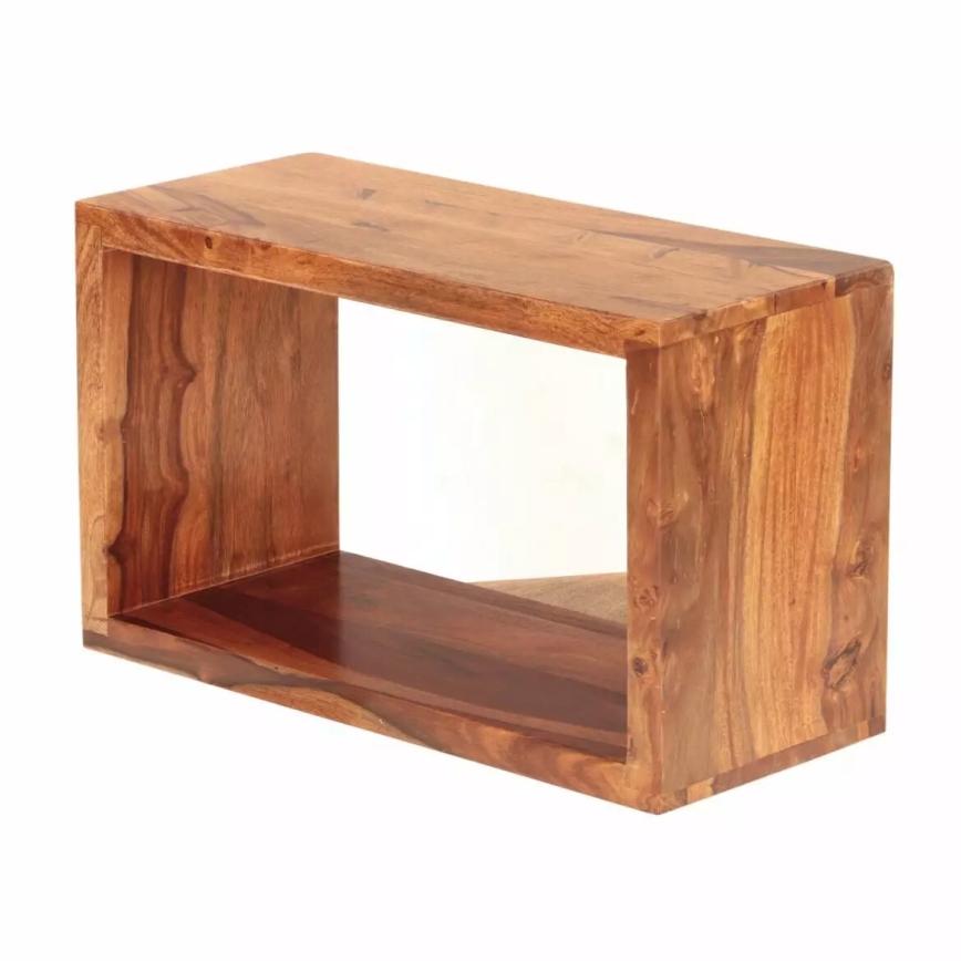 Półka ścienna GANI 30x50 cm lite drewno/palisander