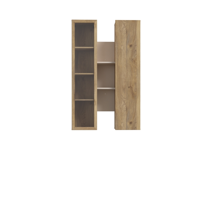 Półka ścienna INAR dąb/beżowa