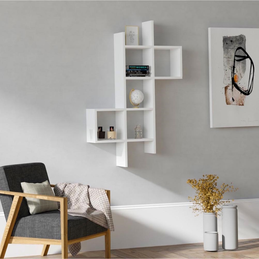 Półka ścienna KENO 125x78,6 cm biała