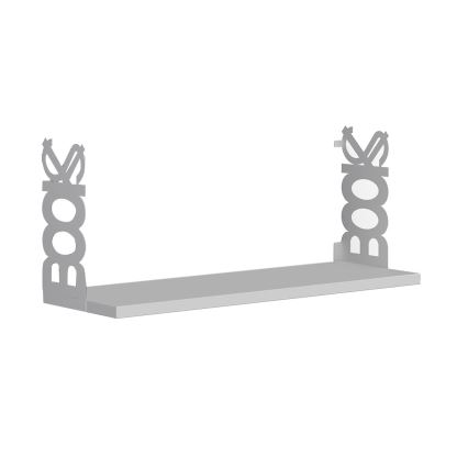 Półka ścienna KSIĄŻKI 20x72 cm szara