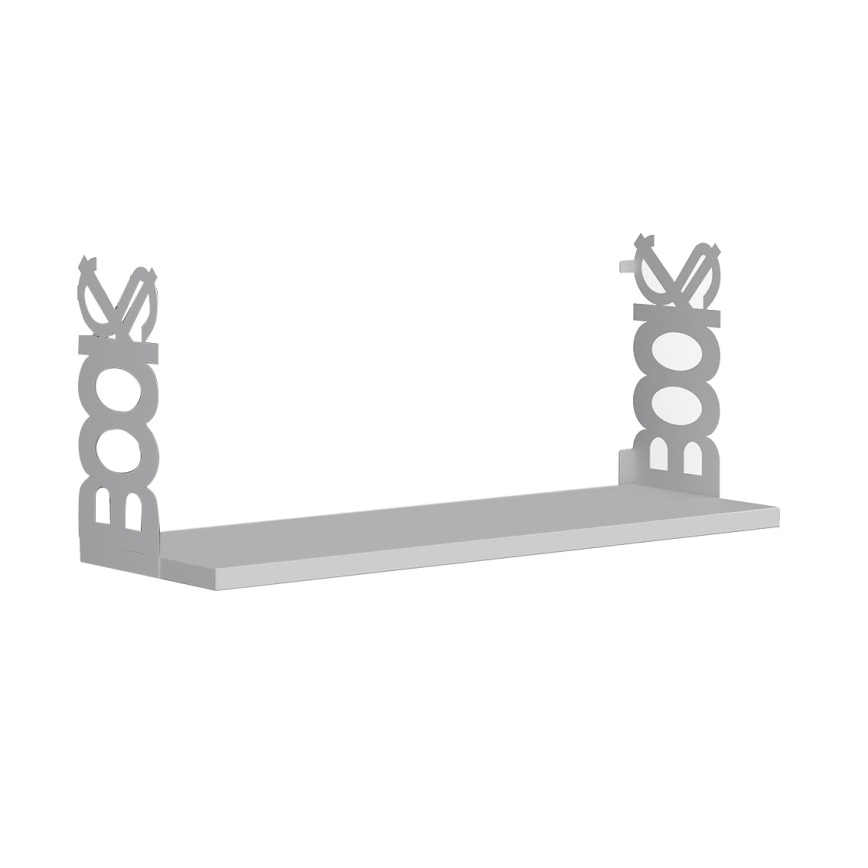 Półka ścienna KSIĄŻKI 20x72 cm szara