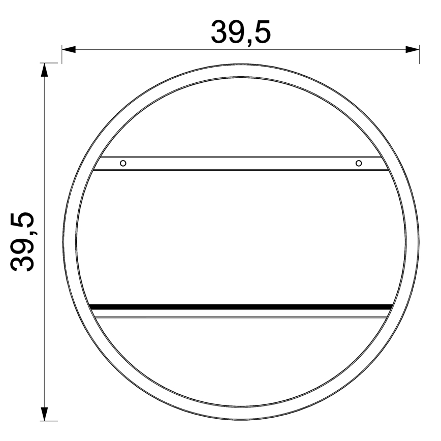 Półka ścienna SHELF śr. 39,5 cm dąb