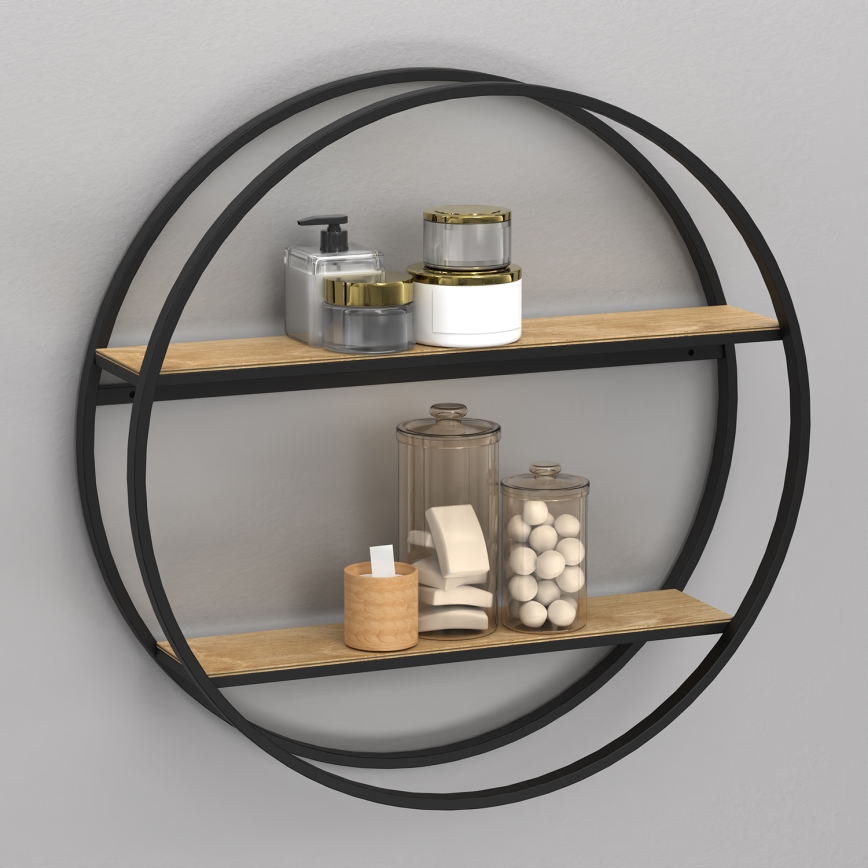 Półka ścienna SHELF śr. 62,5 cm dąb