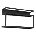 Półka ścienna z oświetleniem LED SHELF 33x60 cm czarna