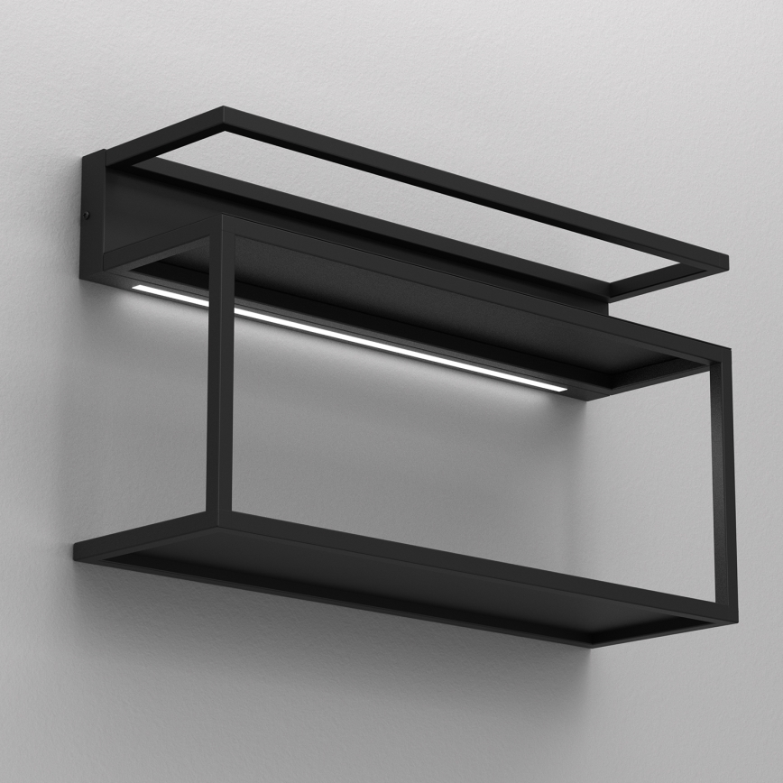 Półka ścienna z oświetleniem LED SHELF 33x60 cm czarny