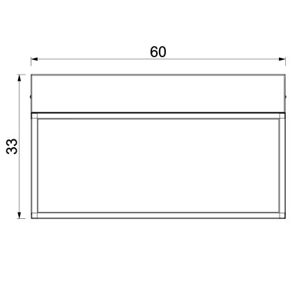 Półka ścienna z oświetleniem LED SHELF 33x60 cm czarny