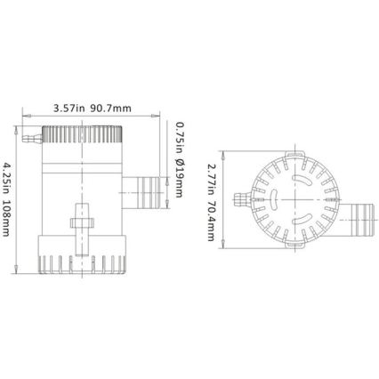 Pompa zanurzeniowa do łodzi 12 V 47 l/min