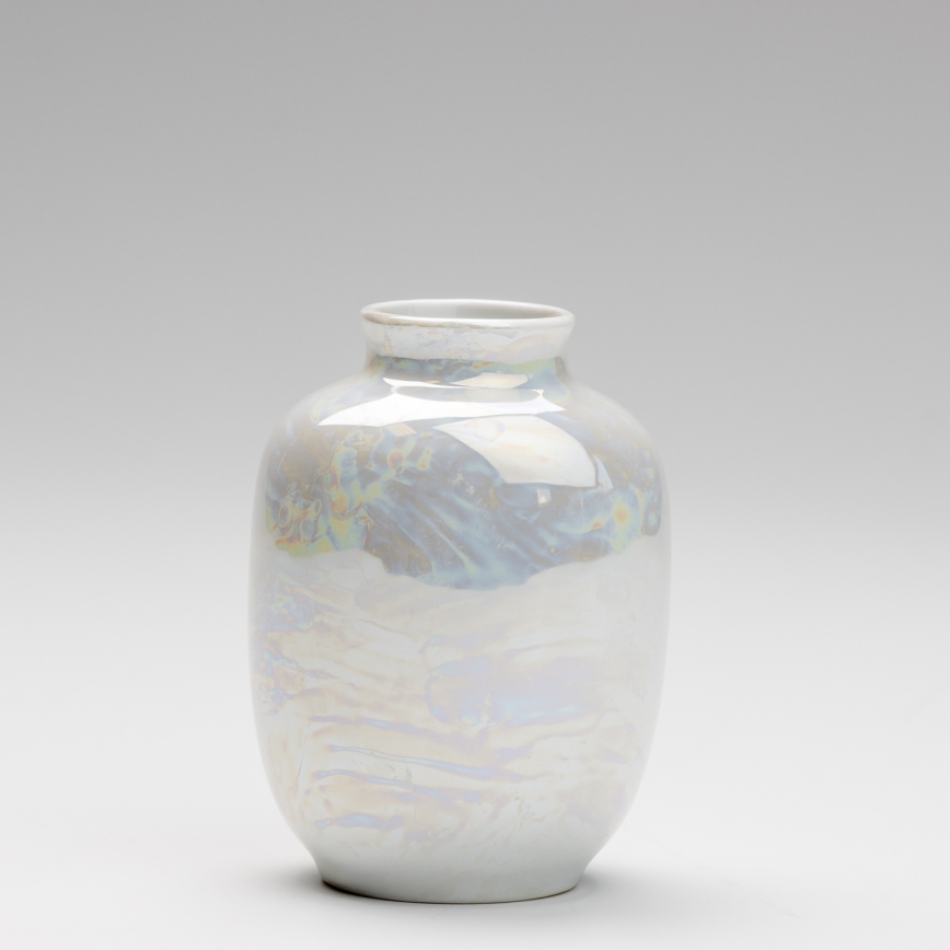 Porcelanowy wazon 12,5x9 cm perłowa biały