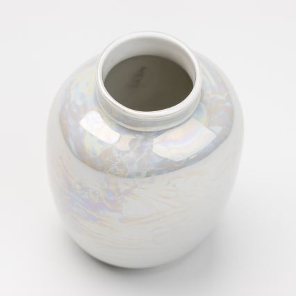 Porcelanowy wazon 12,5x9 cm perłowa biały