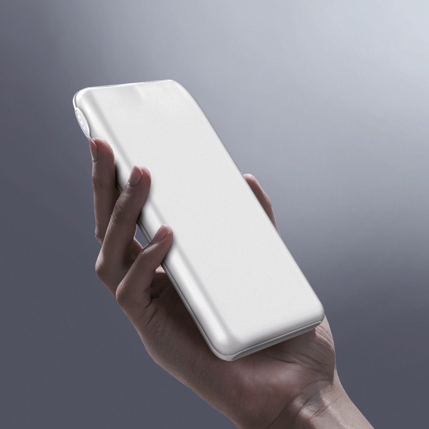 Power Bank 10000 mAh 10W Power Delivery 2xUSB-C + 1xUSB-A biały