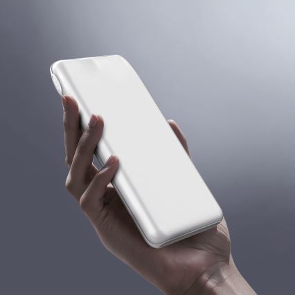 Power Bank 10000 mAh 10W Power Delivery 2xUSB-C + 1xUSB-A biały