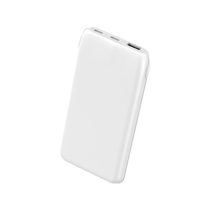 Power Bank 10000 mAh 10W Power Delivery 2xUSB-C + 1xUSB-A biały