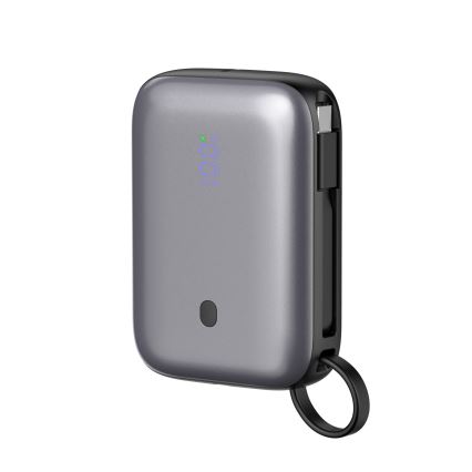 Power Bank 10000 mAh 20W Power Delivery Compact z wbudowanym kablem USB-C 1m czarny