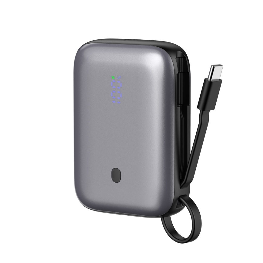 Power Bank 10000 mAh 20W Power Delivery Compact z wbudowanym kablem USB-C 1m czarny
