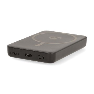 Power Bank 2w1 magnetyczny z bezprzewodowym ładowaniem MagSafe 5000 mAh czarny