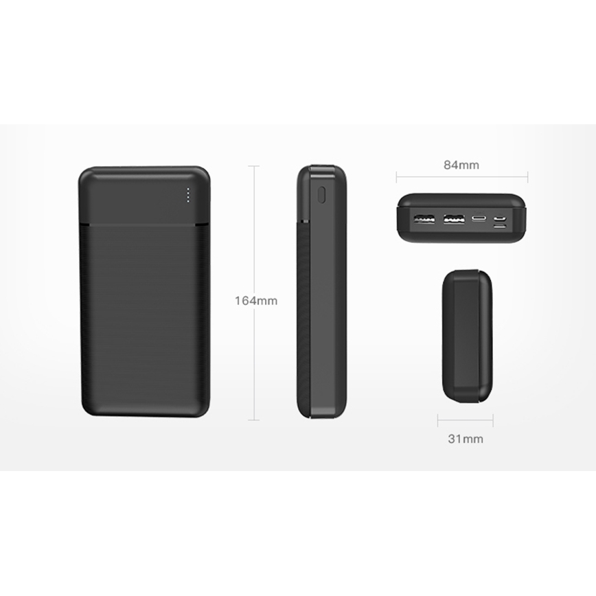 Power Bank 30000 mAh 3,7V czarny