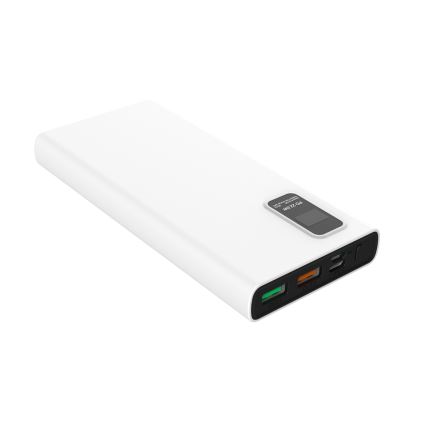 Power Bank z wyświetlaczem LED Power Delivery 10000 mAh 3,7V biały