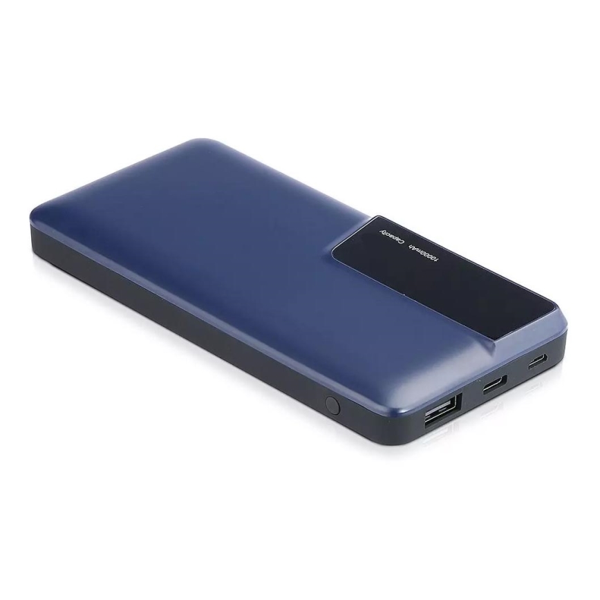 Power Bank z wyświetleczem 10000mAh/3,7V niebieski