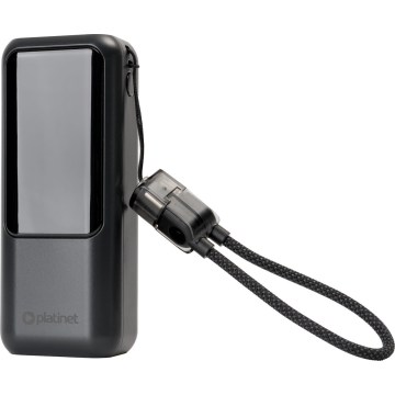 Powerbank z wyświetlaczem LED Power Delivery 10000 mAh 3,7 V czarny