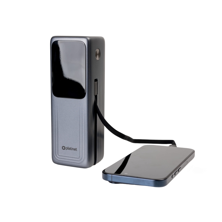 Powerbank z wyświetlaczem LED Power Delivery 27000 mAh 3,7 V czarny