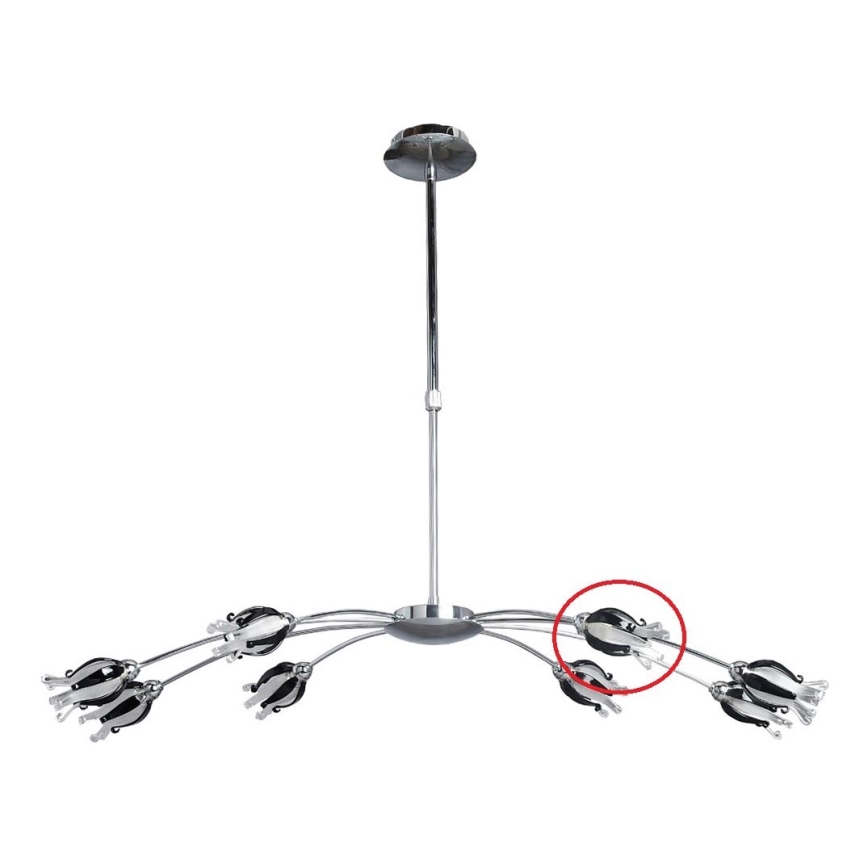 Prezent 14009 - Szkło zamienne do żyrandola BLACK JACK G9 chrom błyszczący