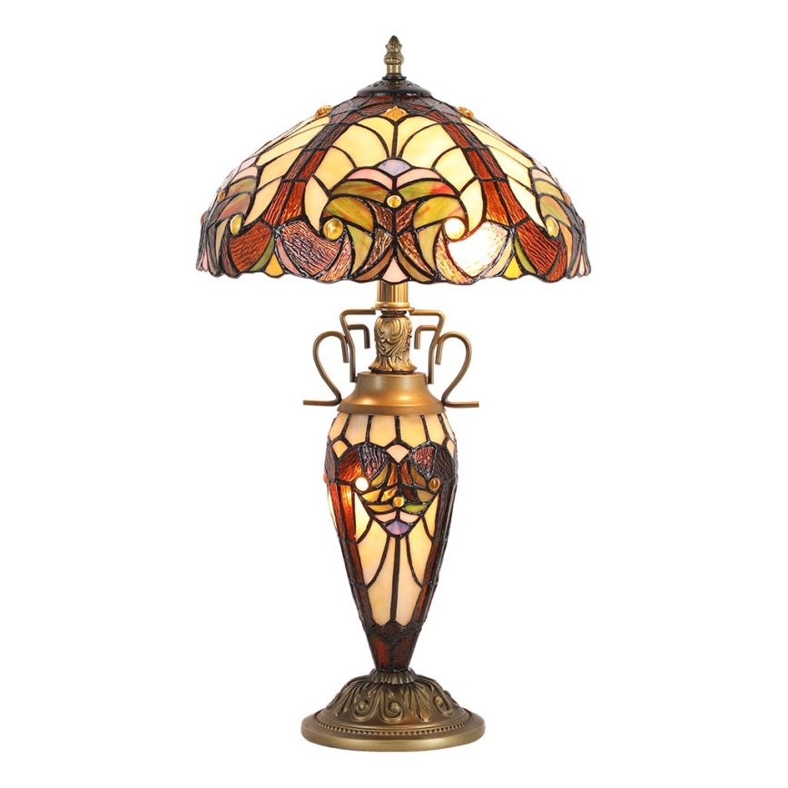 Prezent 1702 - Lampa stołowa TIFFANY 2xE27/60W + 1xE14/7W/230V