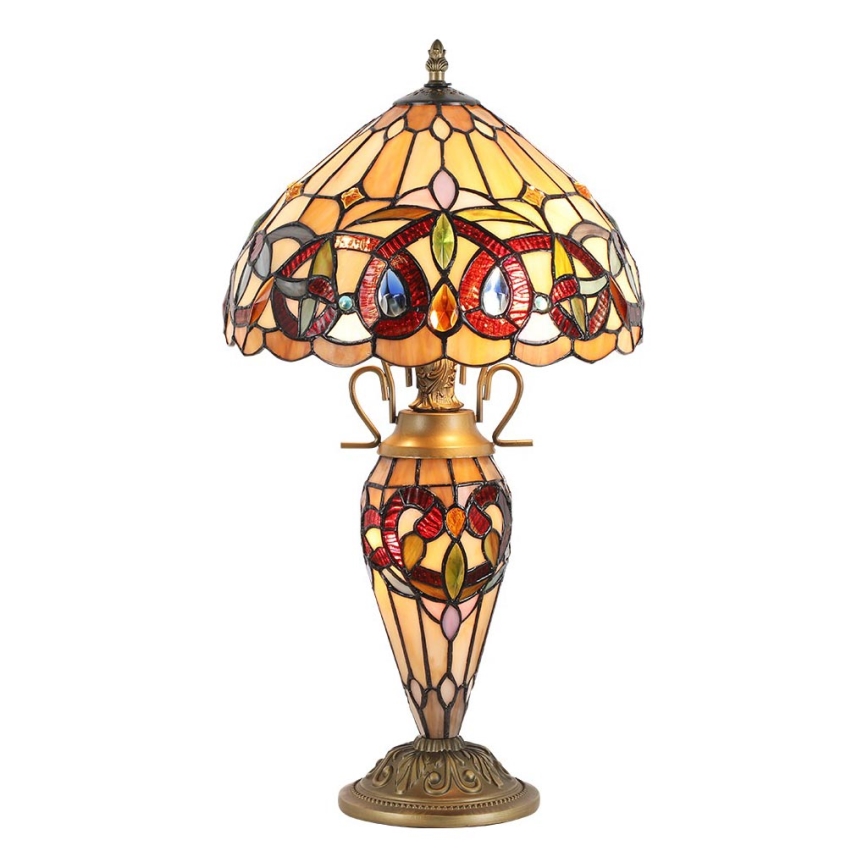 Prezent 1706 - Lampa stołowa TIFFANY 2xE27/60W + 1xE14/7W/230V