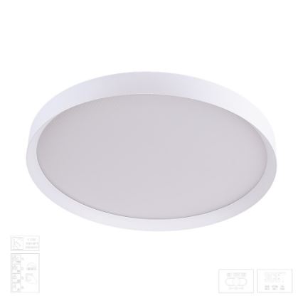 Prezent 17314 - Lampa sufitowa LED ściemnialna MAYSA LED/42W/230V 3000/4000/6000K śr. 48,5 cm biała
