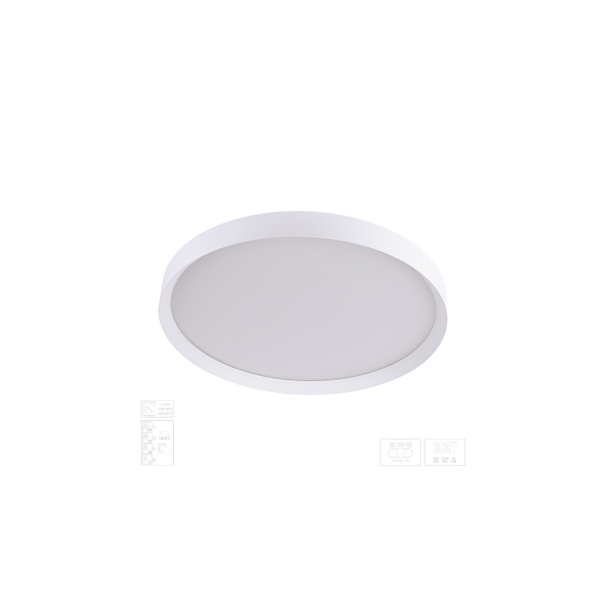 Prezent 17314 - Lampa sufitowa LED ściemnialna MAYSA LED/42W/230V 3000/4000/6000K śr. 48,5 cm biała