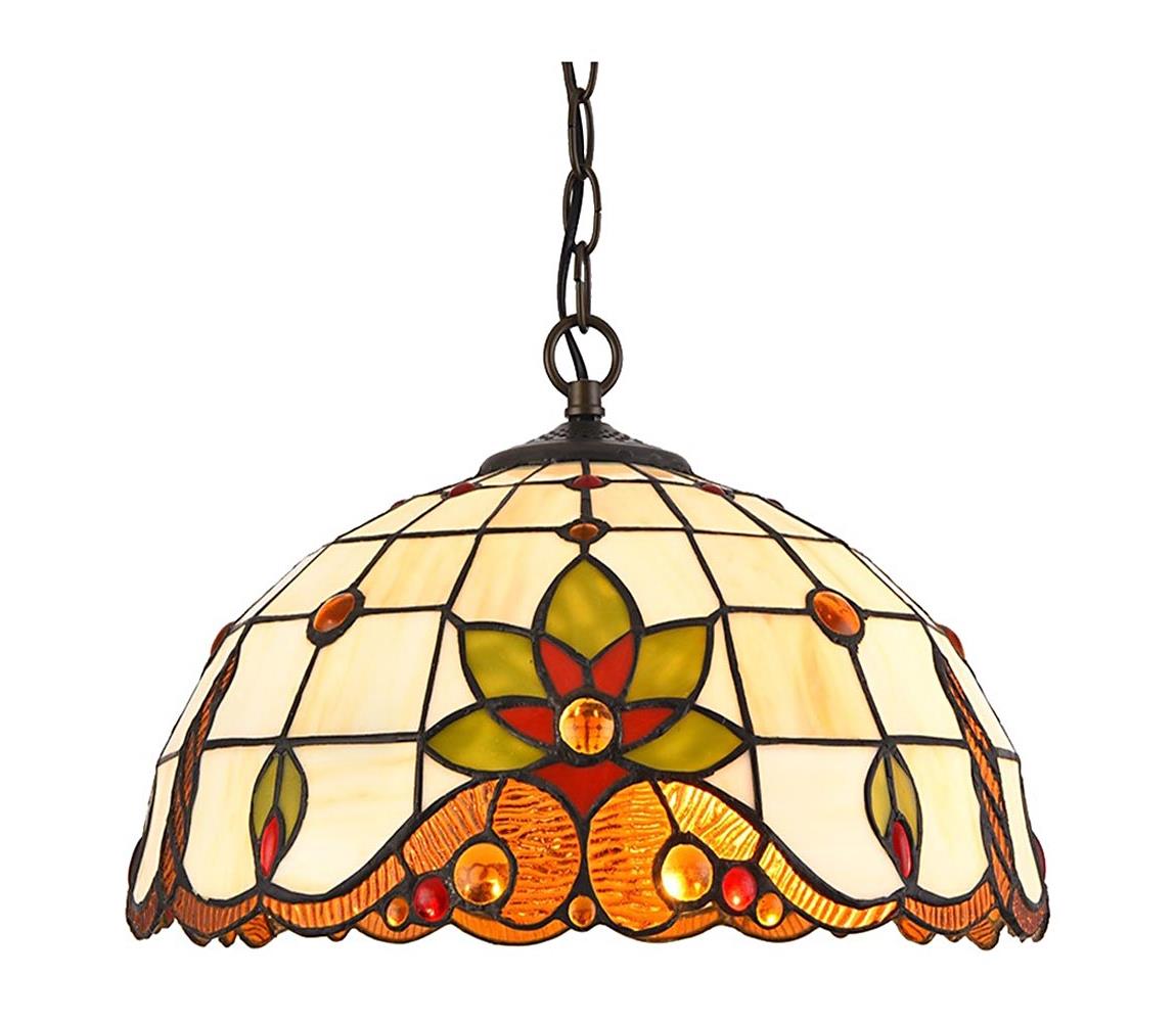 Prezent 220 - Żyrandol na łańcuchu TIFFANY 2xE27/60W/230V