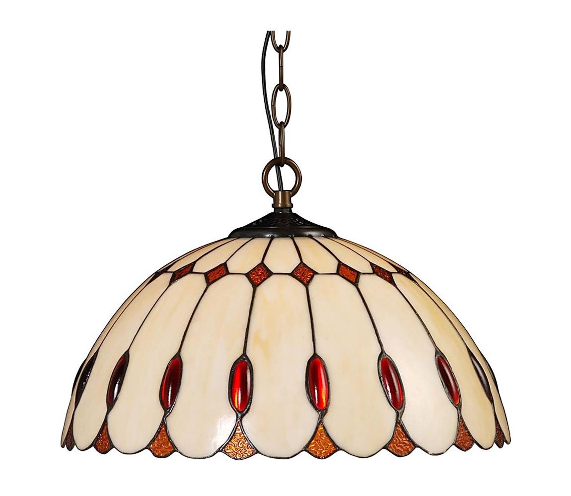 Prezent  226 - Żyrandol na łańcuchu TIFFANY 2xE27/60W/230V
