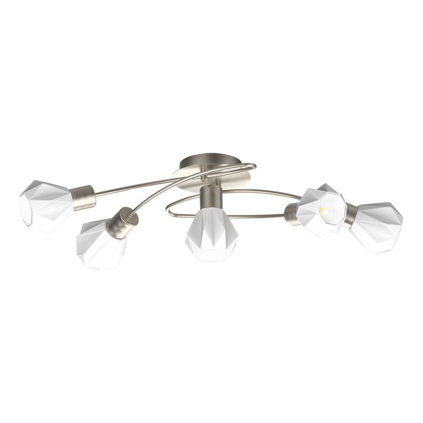 Prezent 27512 - Żyrandol natynkowy METIS 5xE14/40W/230V matowy chrom